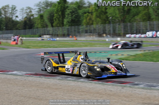 2008-04-26 Monza 0324 Le Mans Series - Kane-Foster - WF01 - Zytek
